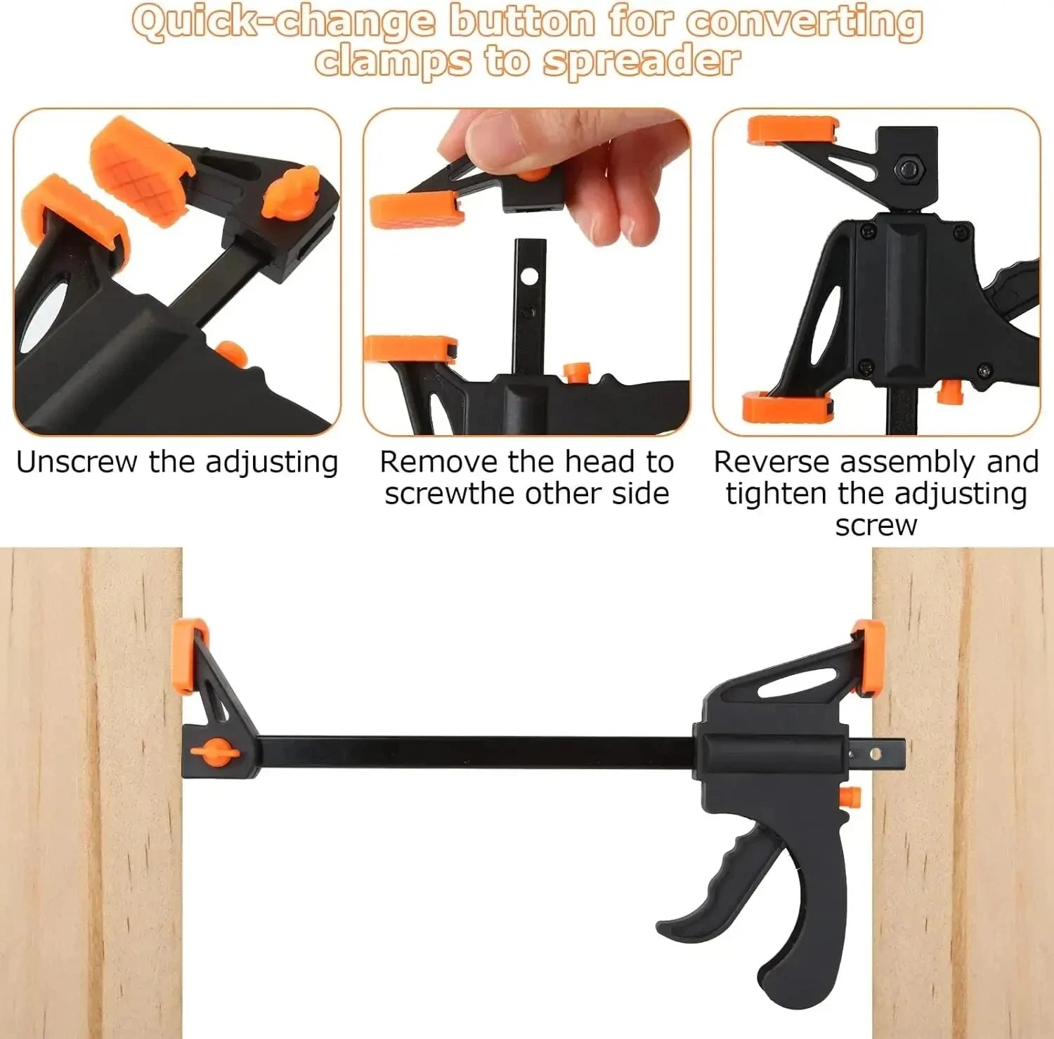 Abrazadera rápida para carpintería de 4 pulgadas, herramienta de abrazadera F, tablero de madera, juego de herramientas de carpintería fija, juegos de mano