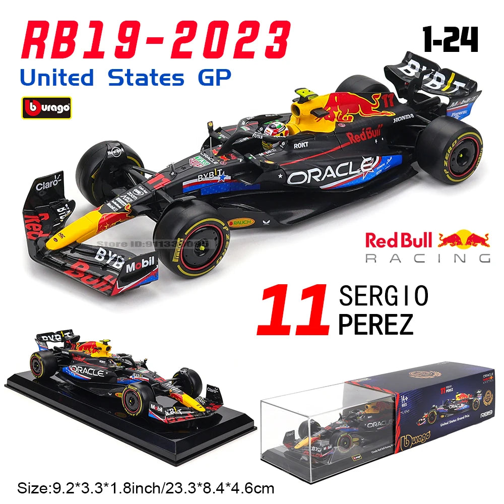 Bburago 1:24 # 16 Leclerc 2023 F1 Scuderia Ferrari sf23 # 55 Sainz Modelo de coche de aleación Modelo de fundición a presión de Fórmula Uno