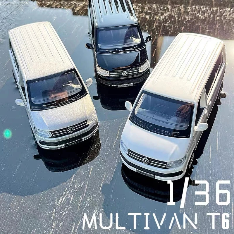 1:36 VW Multivan T6 MPV coche en miniatura de aleación Diecast Metal escala coche modelo colección estática niños cumpleaños juguetes vehículos regalos