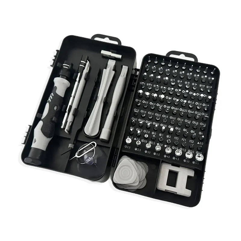 Kit de herramientas de desmontaje y reparación de relojes, ordenadores y teléfonos móviles transfronterizos 115 en uno, juego de destornilladores