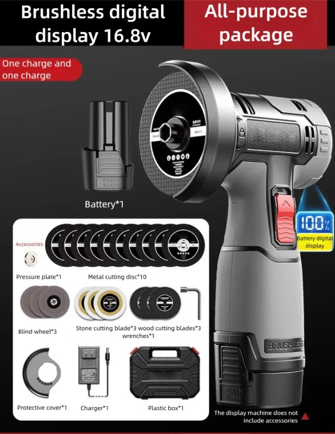 Amoladora angular de 28000RPM y 16,8 V, herramienta de molienda recargable, máquina pulidora inalámbrica, amoladora de corte de diamante, herramienta eléctrica