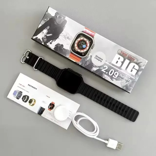 Venta al por mayor T900 Ultra reloj inteligente hombres 49mm serie 9 pantalla AMOLED NFC brújula impermeable para Apple Watch IWO Ultra 9 Smartwatch