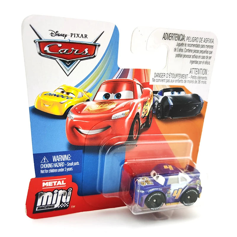 Mini coches originales de Disney Pixar, modelo de coche de juguete de Metal fundido a presión, relámpago McQueen Jackson Storm Curz, vehículos de juego, regalos para niños