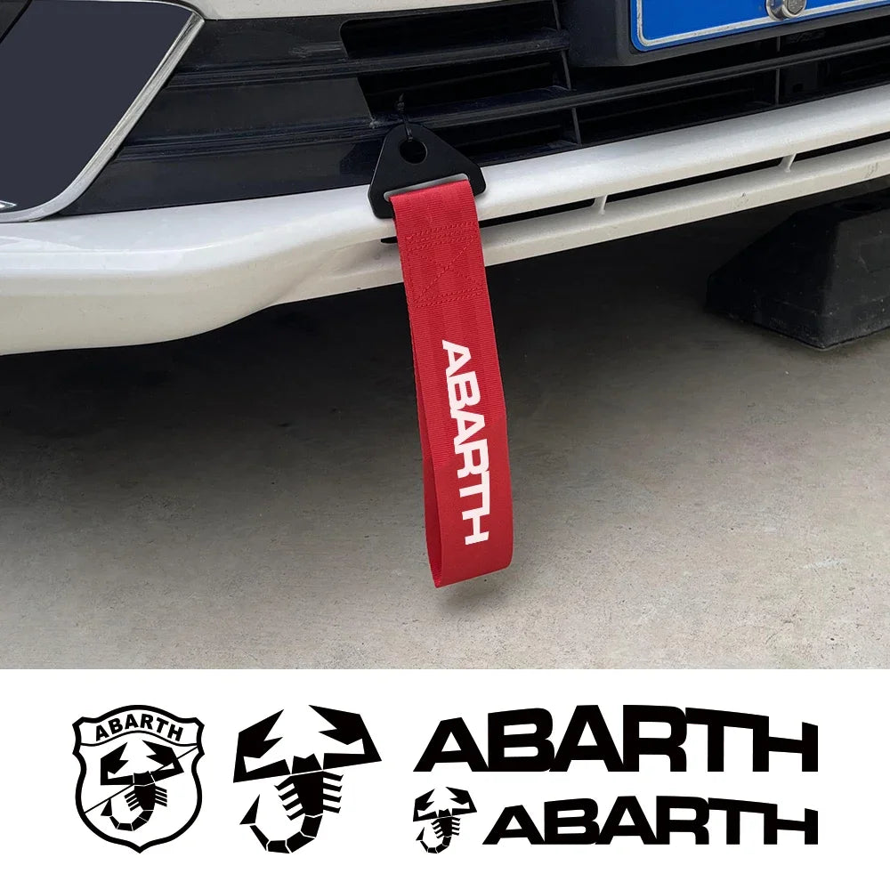 Cuerdas decorativas de nailon para remolque de parachoques de coche, accesorios para Fiat 500 Abarth Panda Tipo Egea Doblo 124 Spider Stilo