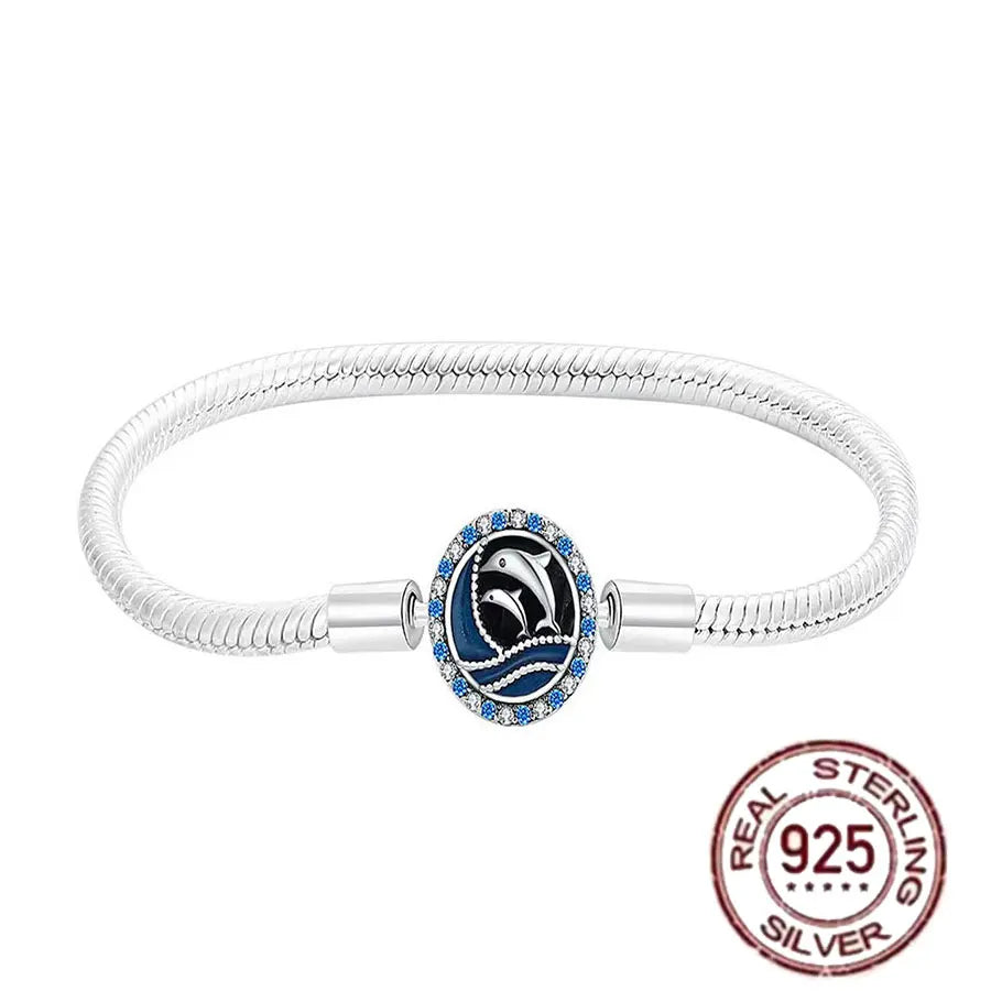 Pulsera de hueso de serpiente de Spider Man de plata de ley 100% S925, adecuada para pulsera Pandora, regalo de joyería de moda para mujer bi