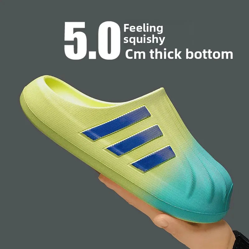 Zapatos sin cordones con cabeza de concha para hombre, zapatillas de verano a la moda para deportes al aire libre, Tanga de coco para parejas, Zapatillas de casa de Material EVA