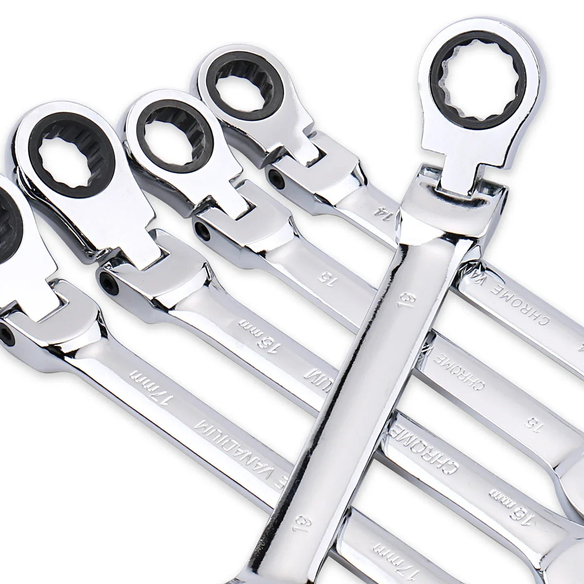 Llave de trinquete de llaves, juego de llaves, herramienta manual, trinquete de 72 dientes, cabezal Flexible, acabado de espejo, 6mm-27mm, reparación de automóviles y hogares, 1 Uds.