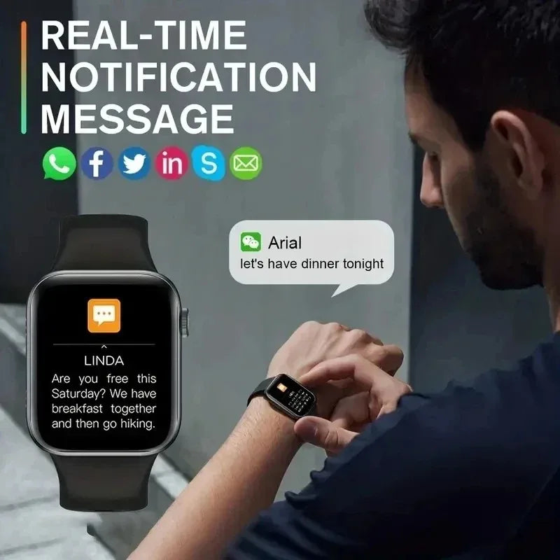 2025 nuevo reloj inteligente para hombres Android IOS teléfono 1,73 "pantalla Bluetooth llamada monitoreo de presión de oxígeno en sangre reloj inteligente mujeres