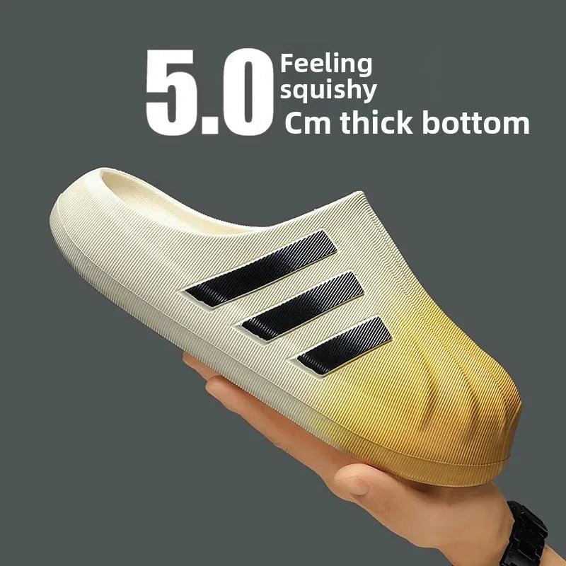 Zapatos sin cordones con cabeza de concha para hombre, zapatillas de verano a la moda para deportes al aire libre, Tanga de coco para parejas, Zapatillas de casa de Material EVA
