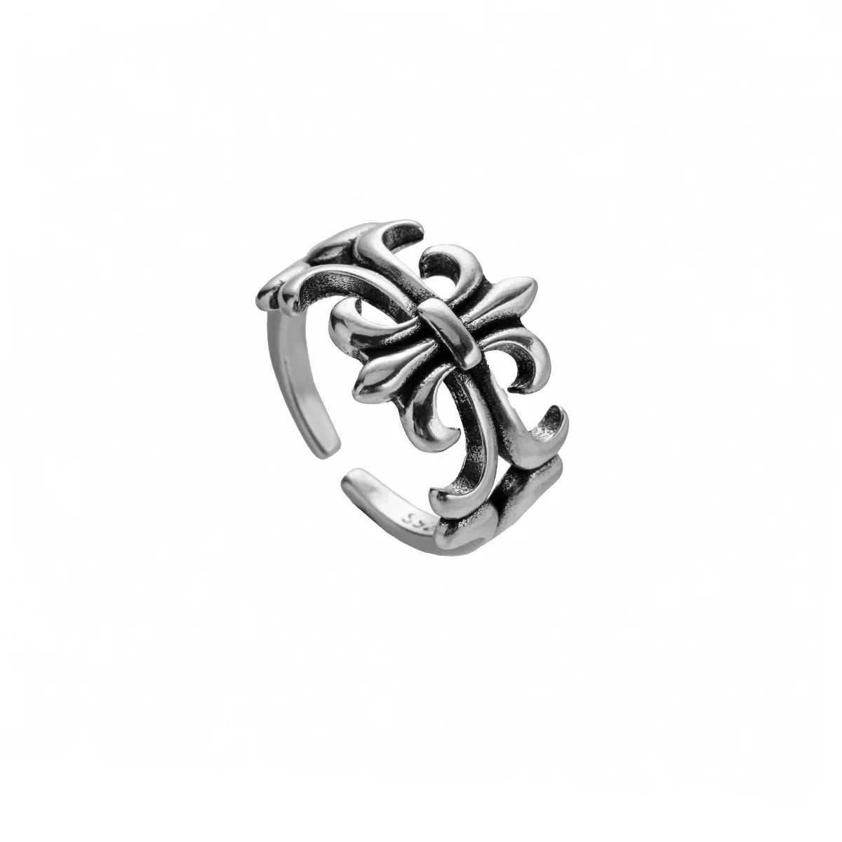 Anillo cruzado Vintage para hombre, banda abierta ajustable, anillo versátil para mujer, accesorios de joyería de diseño Hip Hop