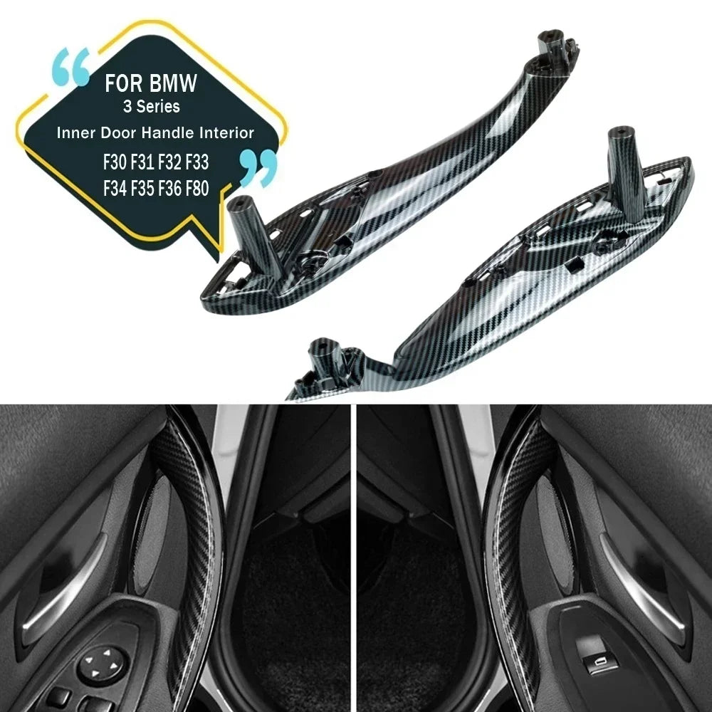 Para BMW Serie 3 F30 F80 F31 F32 F33 F34 F35 F36 2013-18 tirador de puerta Interior Panel interior con cubierta embellecedora accesorios de coche