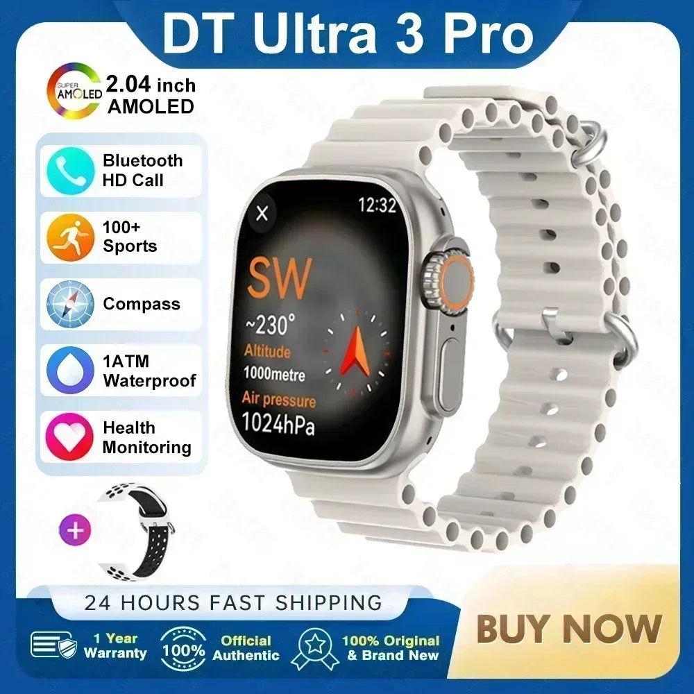 2025 nuevo reloj inteligente con memoria de 32GB para hombres y mujeres NFC Bluetooth llamada reproducción de música carga inalámbrica deporte Fitness SmartWatch