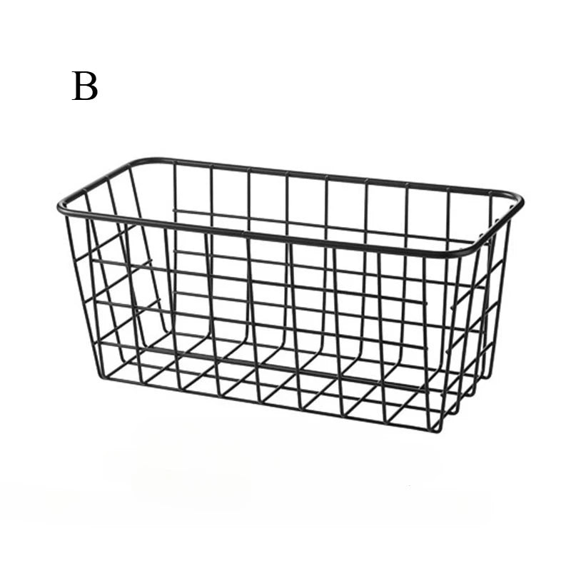 Caja de almacenamiento para puerta de armario de cocina sin perforaciones, estante de hierro, estante de envoltura de plástico para armario montado en la pared, estante para refrigerador de baño