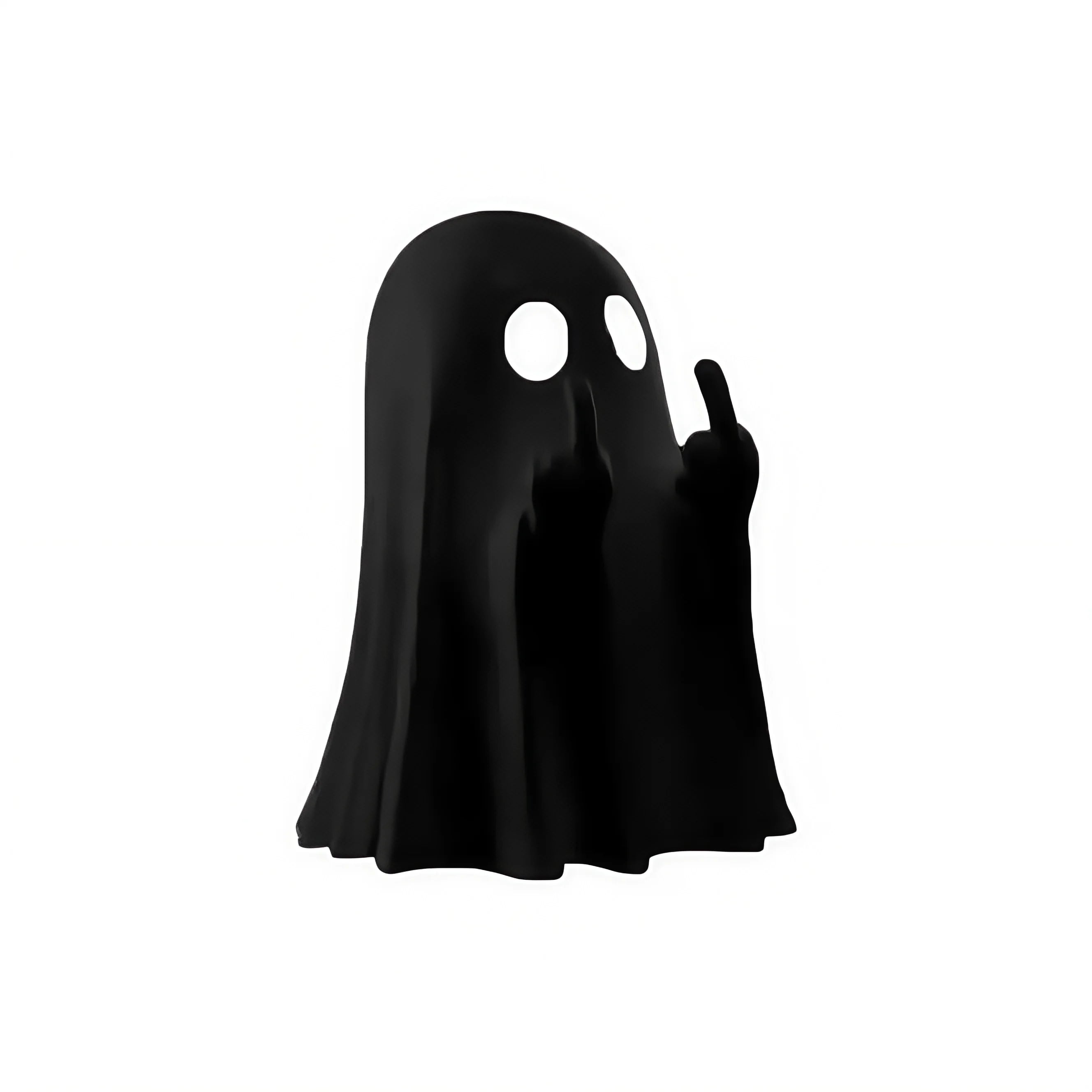 Estatua de fantasma linda del dedo medio, fantasmas pequeñas figuras de fantasmas aterradoras, decoraciones para el hogar de Halloween, estante de centros de mesa de centro