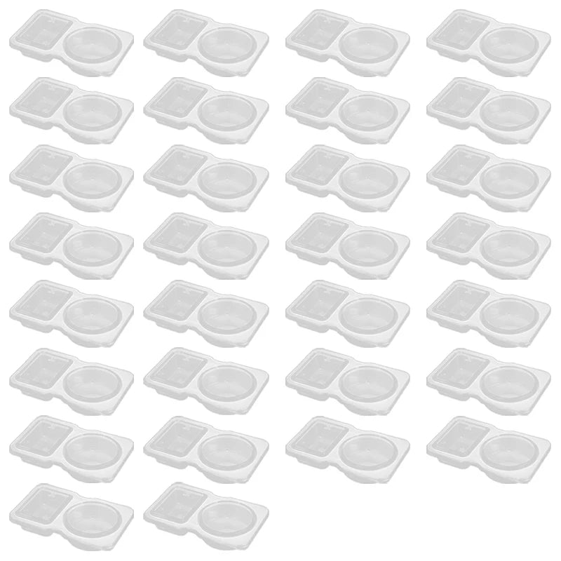 Contenedor de condimentos de doble compartimento con tapa, contenedor de aperitivos con compartimento portátil para pícnic diario al aire libre, 5/10/20/40 Uds.