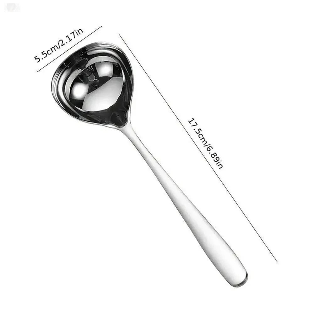 Cuchara de sopa de acero inoxidable 304, cuchara para sopa, cuchara para arroz, mango largo, cubiertos de cabeza grande engrosados, juego de cocina para el hogar, cuchara para sopa, 1 Uds.