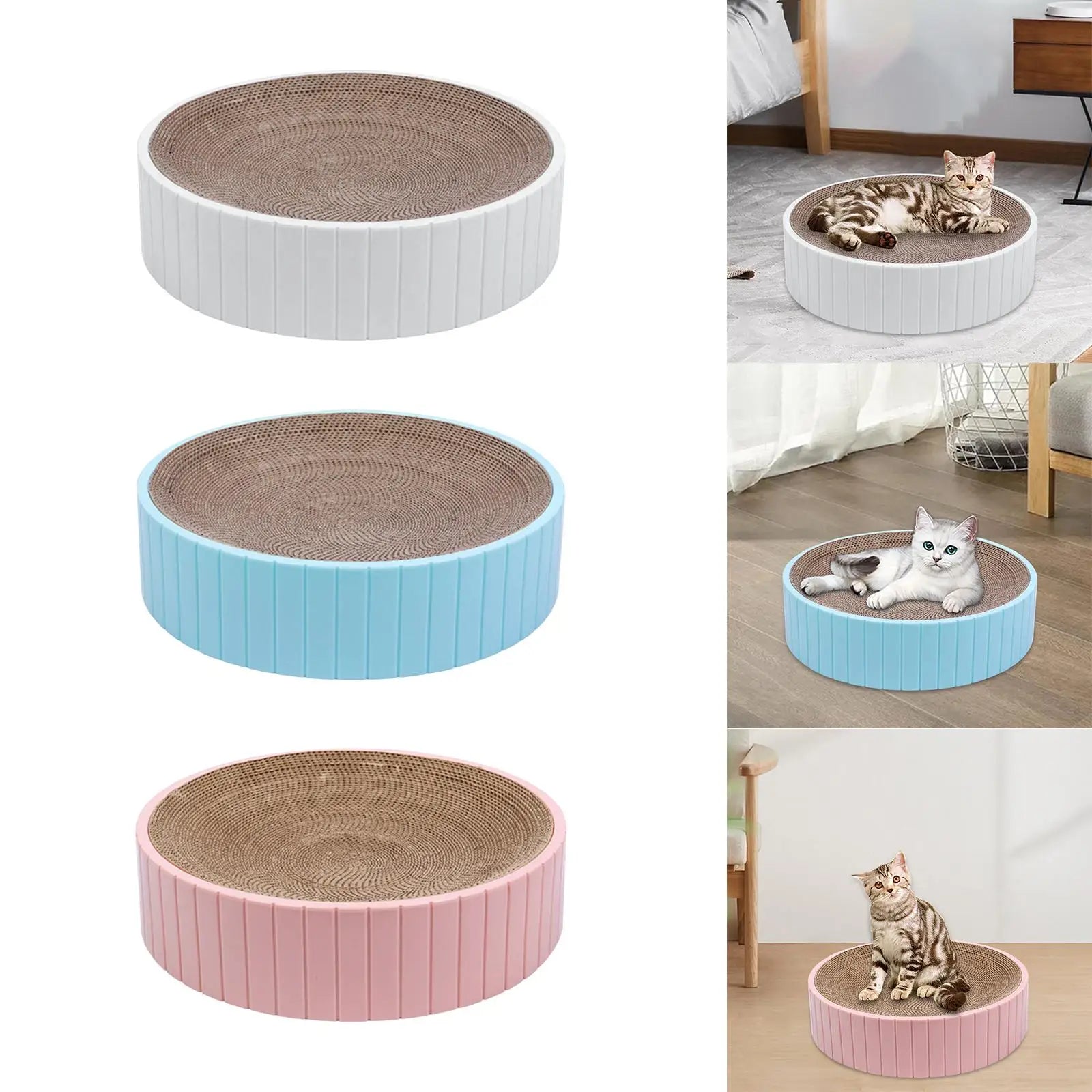 Cama rascador redonda para gatos, sofá de 12,20 pulgadas x 12,20 pulgadas x 2,36 pulgadas para suministros para mascotas