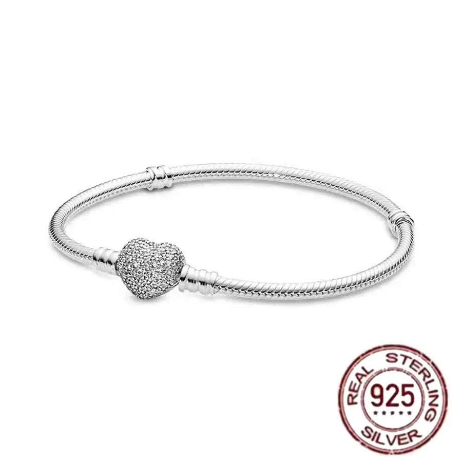Pulsera de hueso de serpiente de Spider Man de plata de ley 100% S925, adecuada para pulsera Pandora, regalo de joyería de moda para mujer bi
