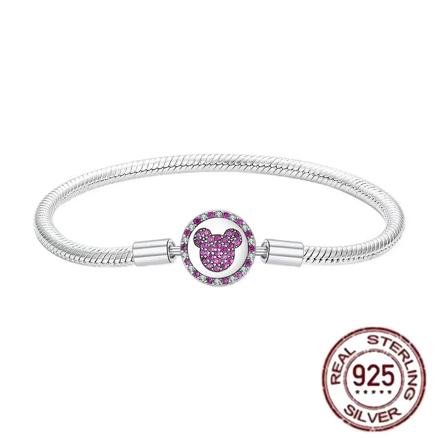 Pulsera de hueso de serpiente de Spider Man de plata de ley 100% S925, adecuada para pulsera Pandora, regalo de joyería de moda para mujer bi