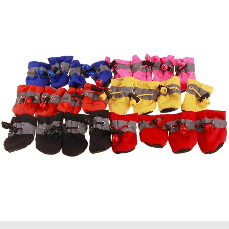 Zapatos Impermeables para Perros, Antideslizantes, para Lluvia, Juego de 4 Piezas, Pantuflas Cálidas para Gatos, Mantienen la...