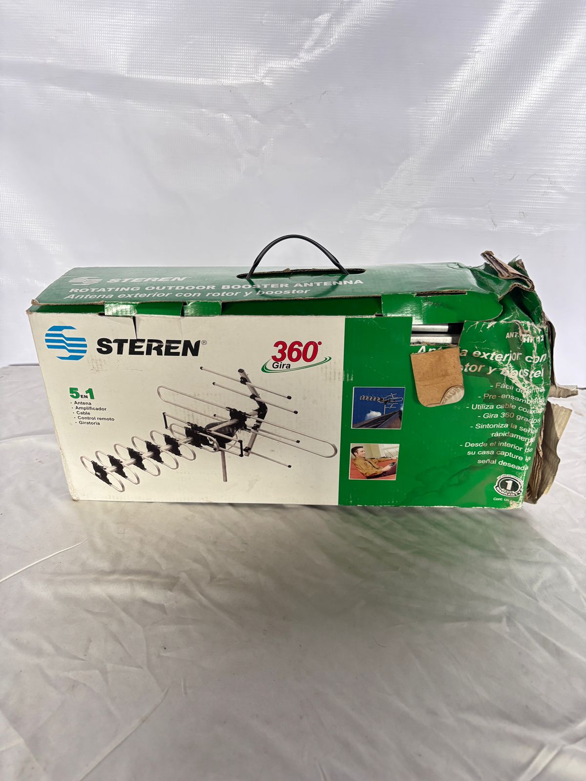 antena exterior con rotor y booster